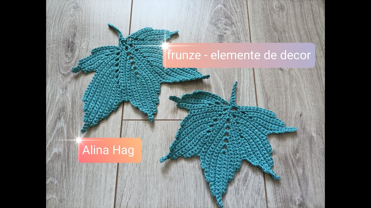 Frunze crosetate - elemente de decor (pas cu pas)
