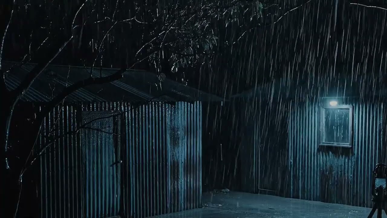 Sleep Fast Tonight — Heavy Rain & Deep Thunder Sounds on Tin Roof