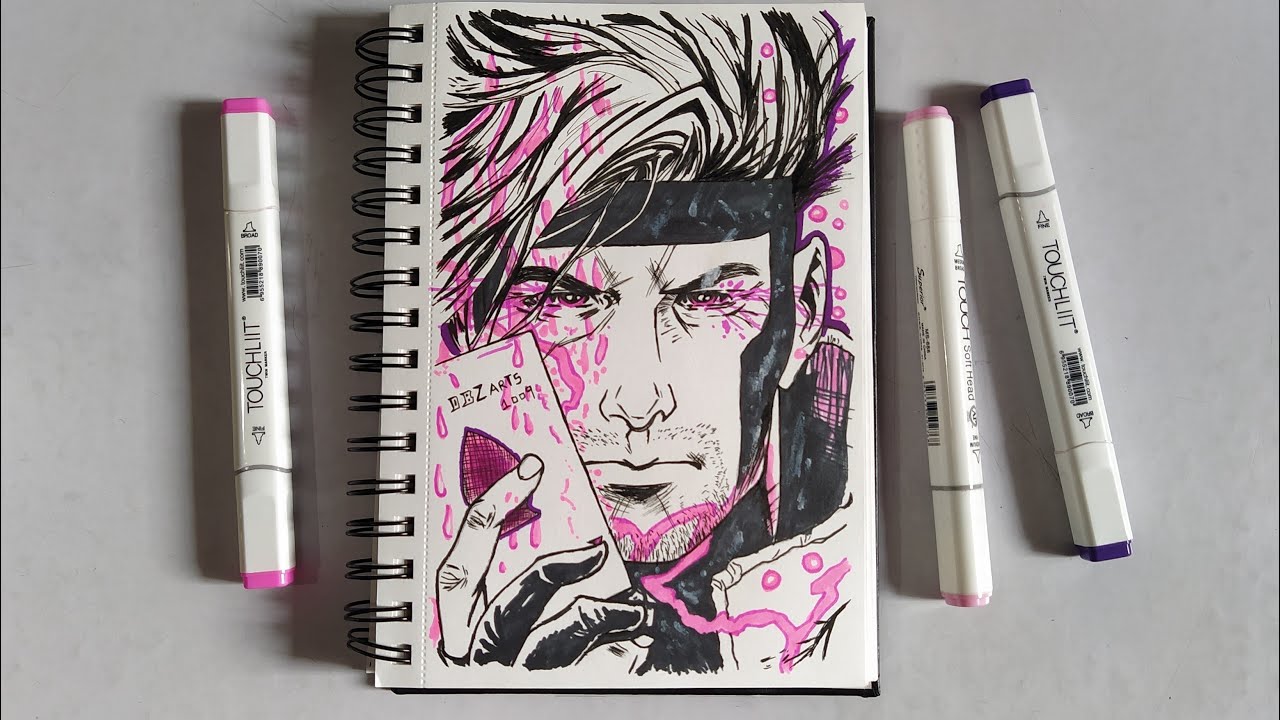 GAMBIT DRAWING (FROM X-MEN) (MARVEL COMICS)