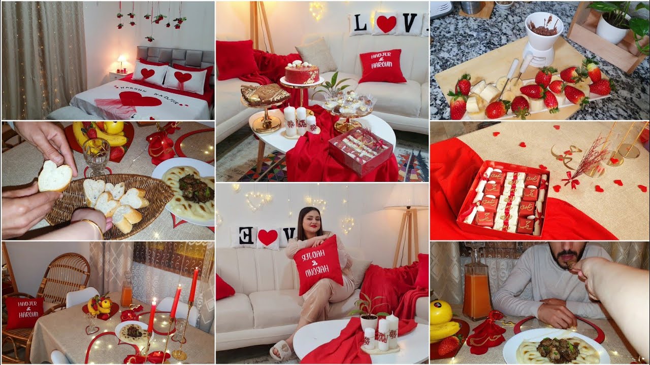 عيد الحب|اول عيد مع راجلي❤هدايا،افكار و وصفات حلو ومالح وش وجدت ولبست.....