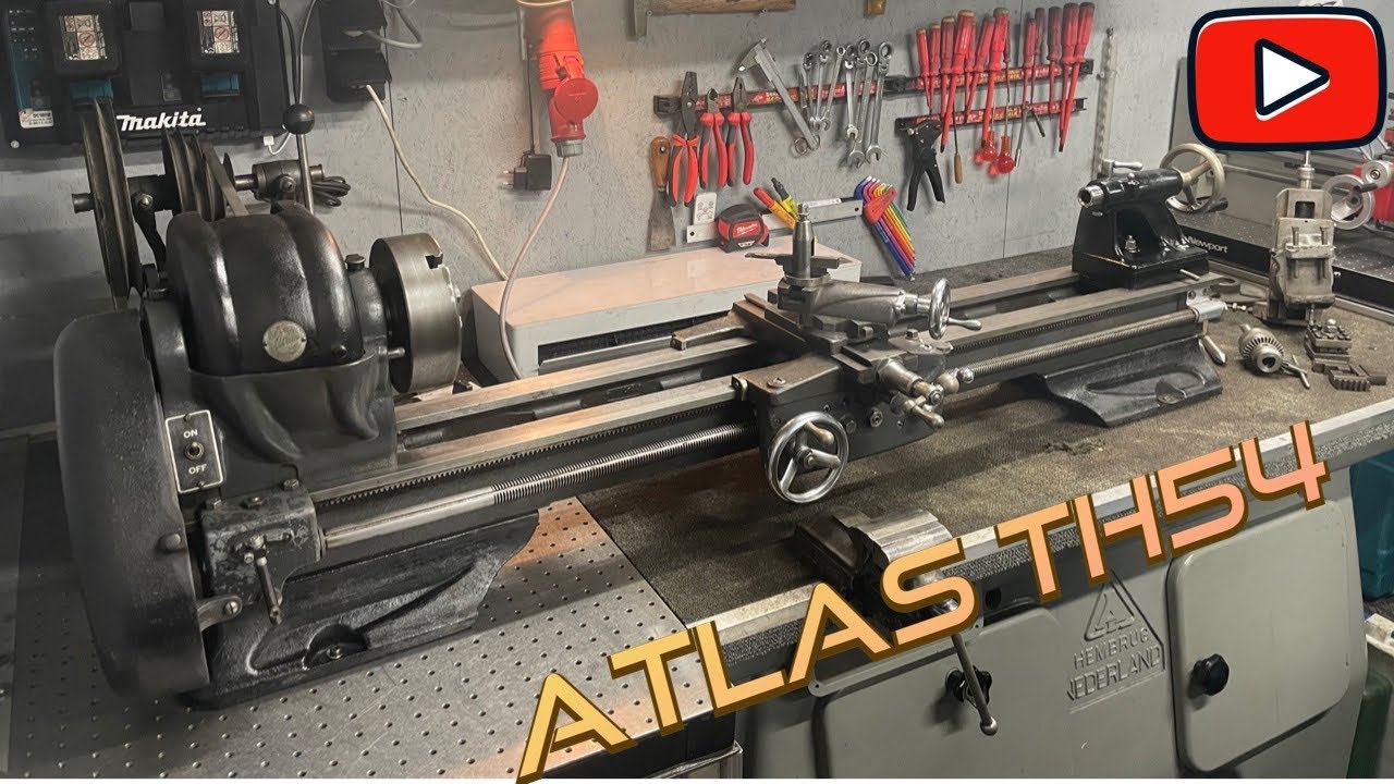 Atlas TH54 Power Cross Feed Lathe Drehmaschine Svarv