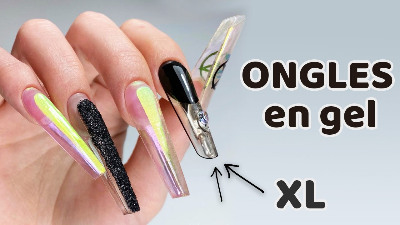 ONGLES EN GEL AU CHABLON | Formes XL