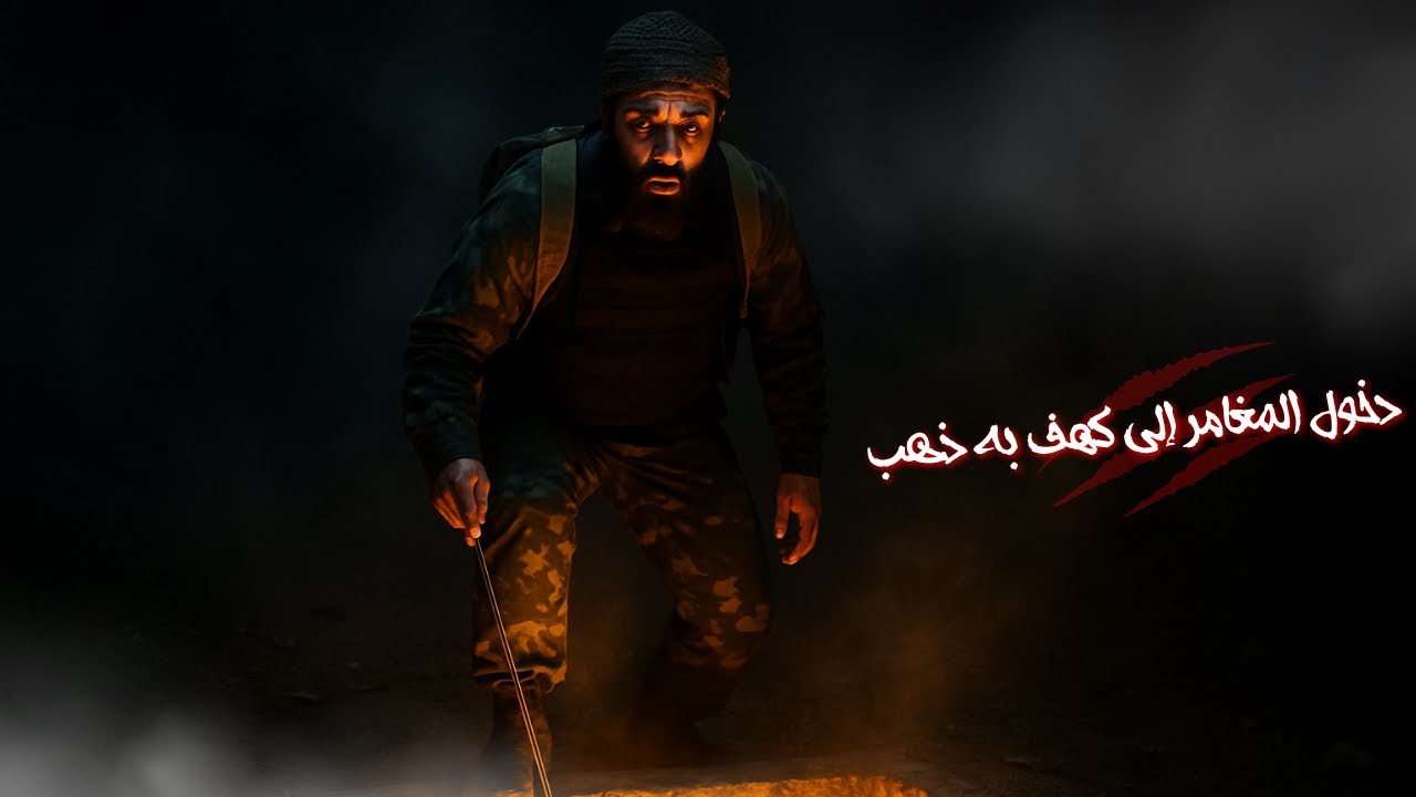 دخول المغامر إلى كهف به ذهب عظيم ولاكن