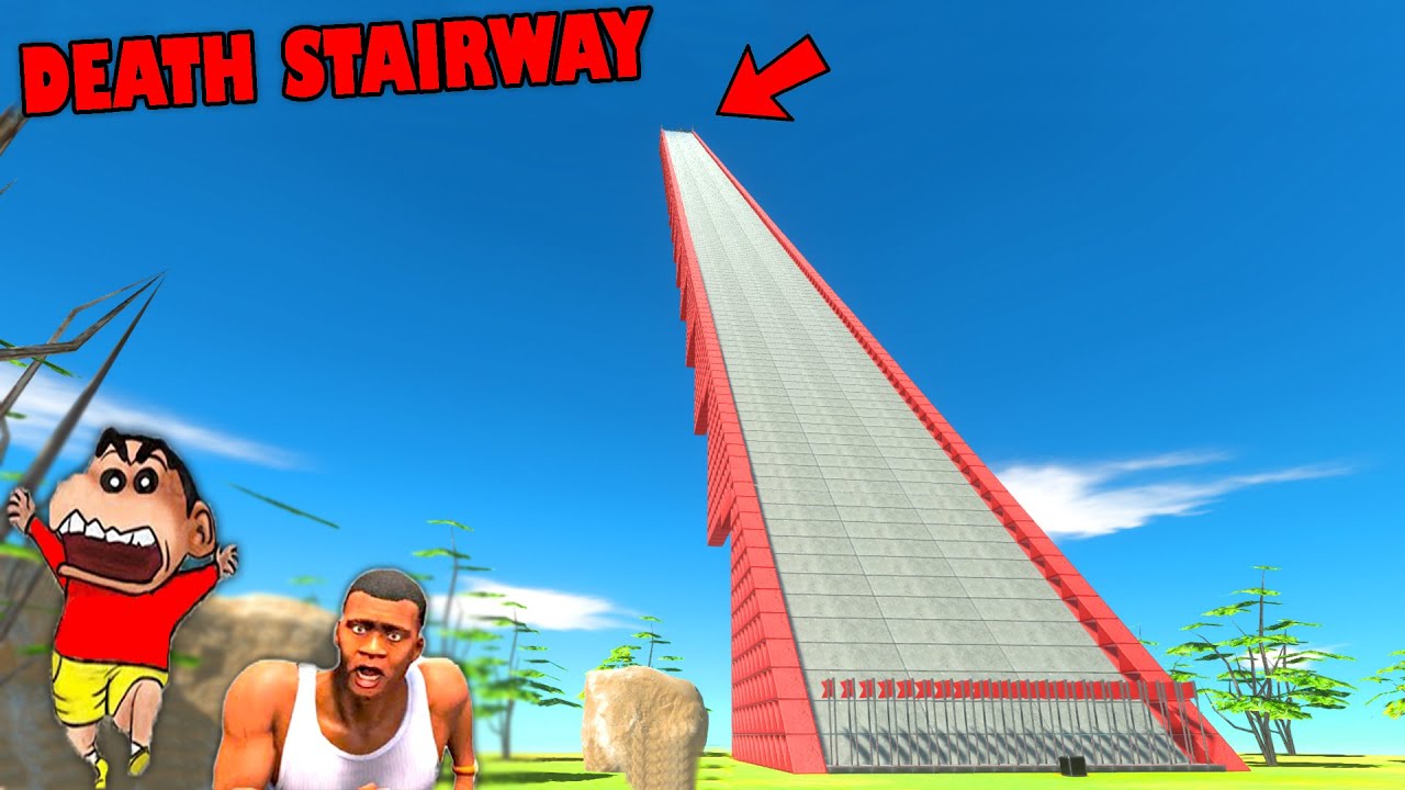 STAIRWAY TO DEATH in Animal Revolt Battle Simulator with SHINCHAN and CHOP