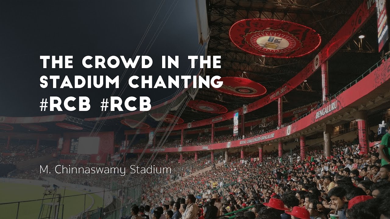 The Crowd Chanting #RCB #RCB at M. Chinnaswamy Stadium