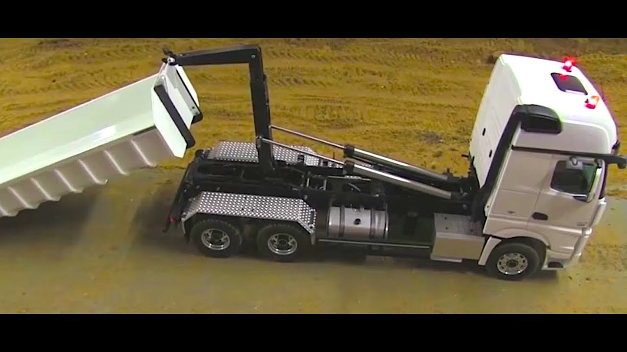 AWESOME RC TRUCK MERCEDES 6x6 TIPPER ROLL ON/ROLL OFF - ScaleART