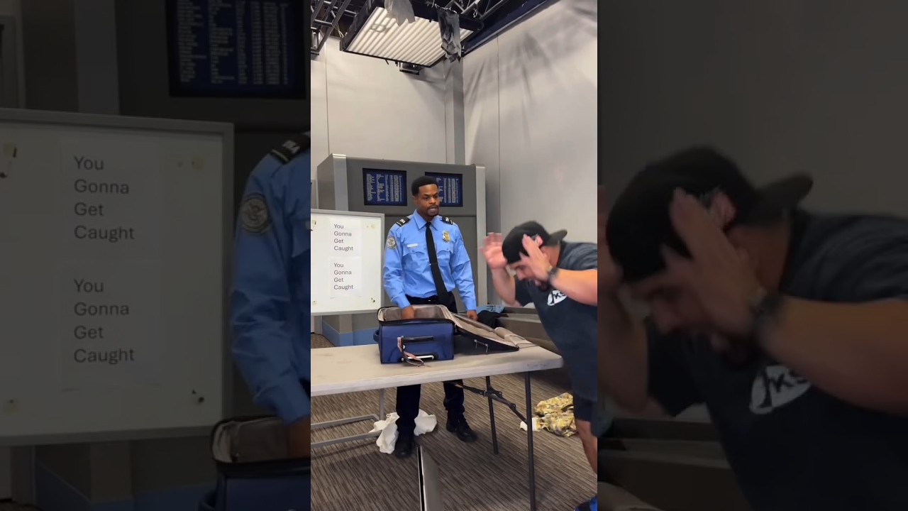 Regular TSA vs. TSA PreCheck Be Like&hellip; ✈️😂 #TravelStruggles #TSA #Funny | King Bach | #Giggleplaylist