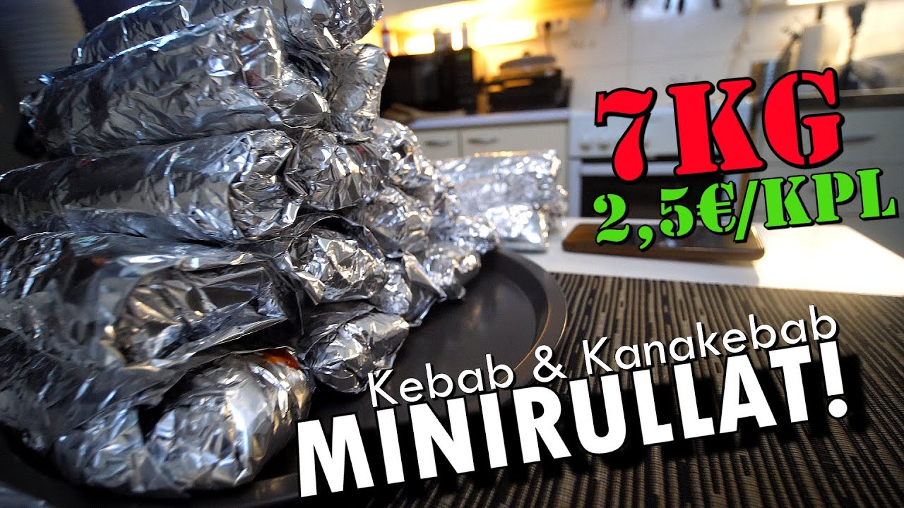 Minikebab- & kanakebabrulla auralla ja tzatzikilla || 7 Kilon setti !
