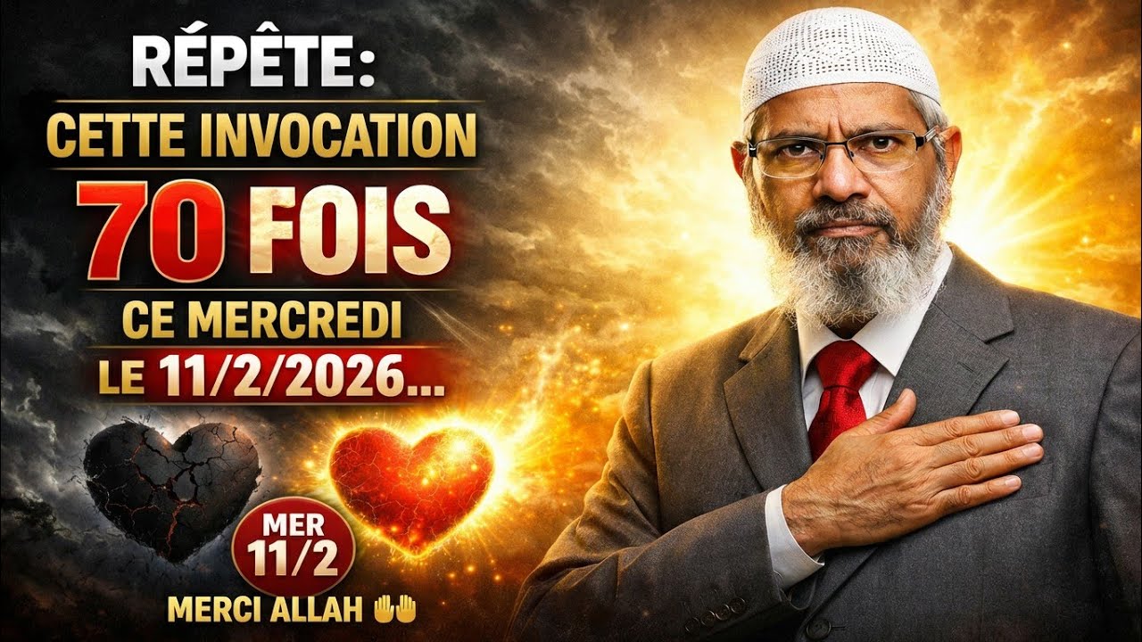 Répète cette invocation 70 fois  ce mercredi 11/2/2026... et Allah Transforme ton cœur