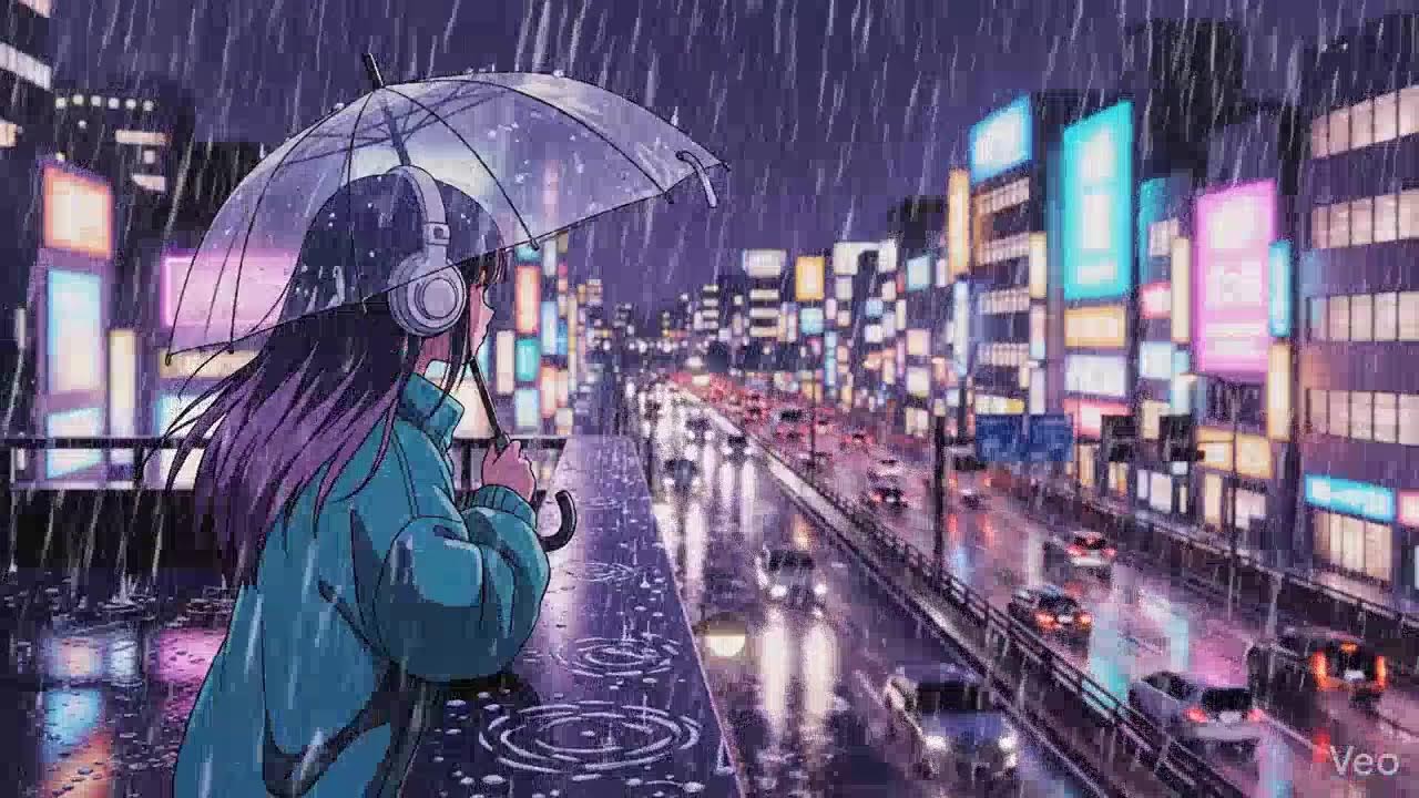 Neon City Rain 🌧️ Lofi Beats for Relaxing Nights
