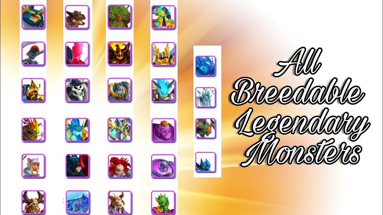 HOW TO BREED ALL LEGENDARY MONSTERS IN MONSTER LEGENDS