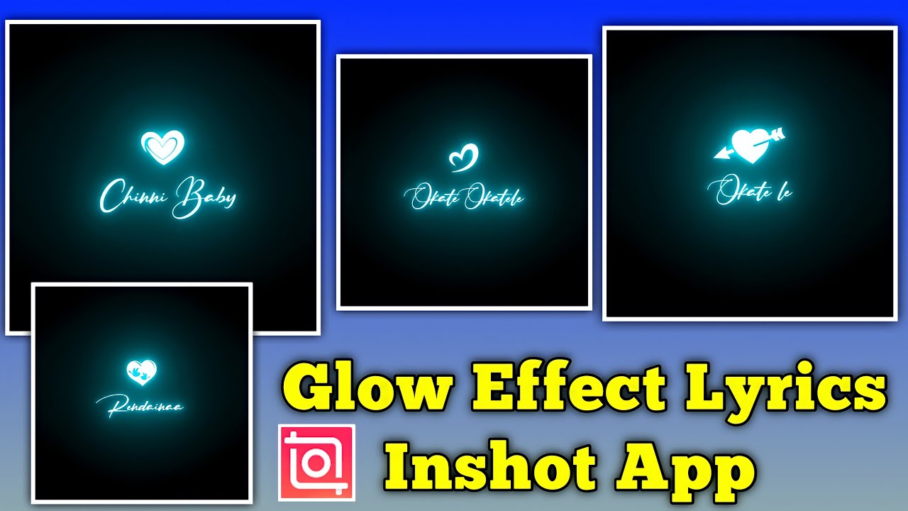 Black Screen Lyrics Editing Inshot App|Glow Lyrics Effect|Inshot Editing Telugu|Lyrics Video Editing