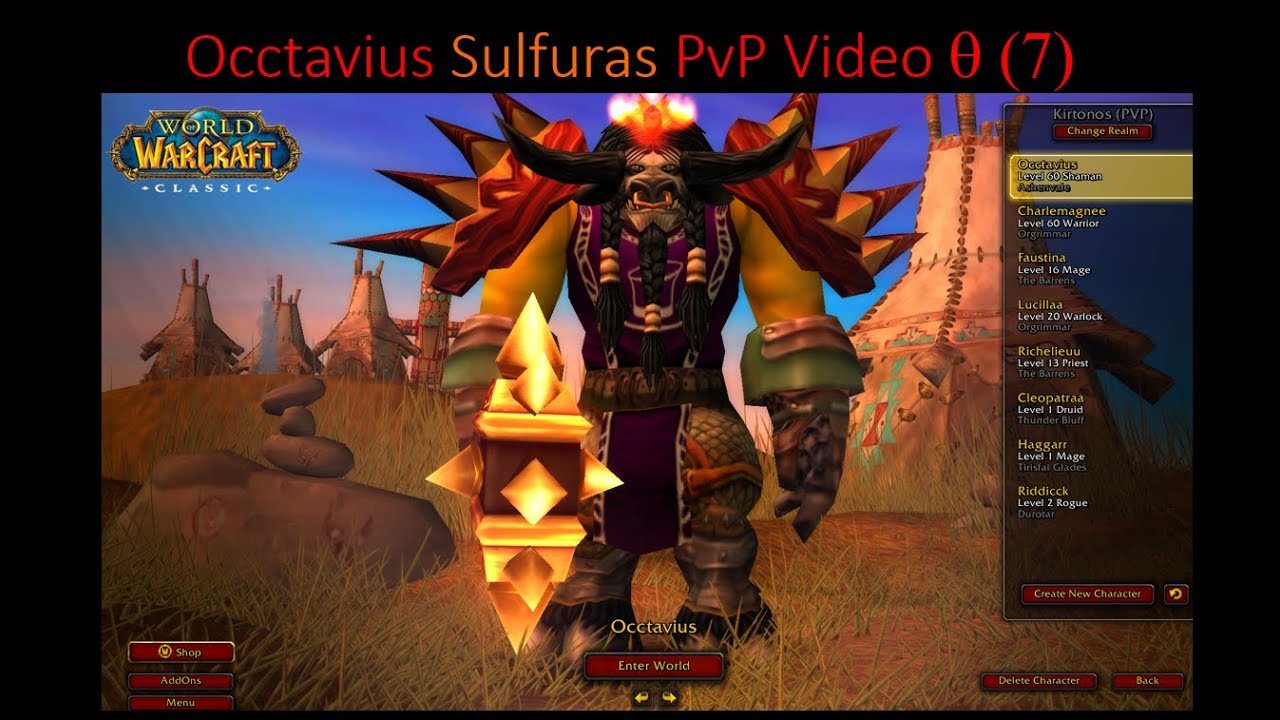 Enhancement shaman damage Sulfuras Hand of Ragnaros