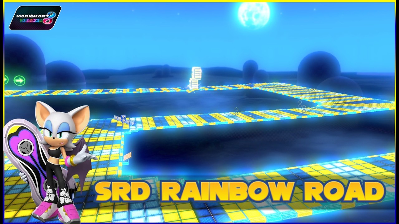Mario Kart 8 Deluxe Custom Retexture SRD Rainbow Road with Rouge the Bat