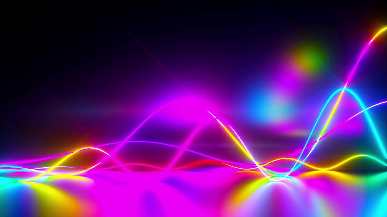 Neon Light Waves Background | 6H 4K Ultra HD Colorful VJ Loop
