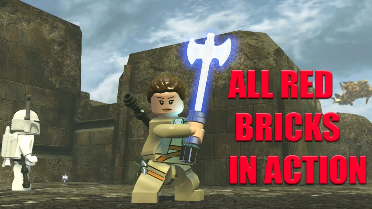 LEGO Star Wars: The Force Awakens  - All 24 Red Bricks In Action