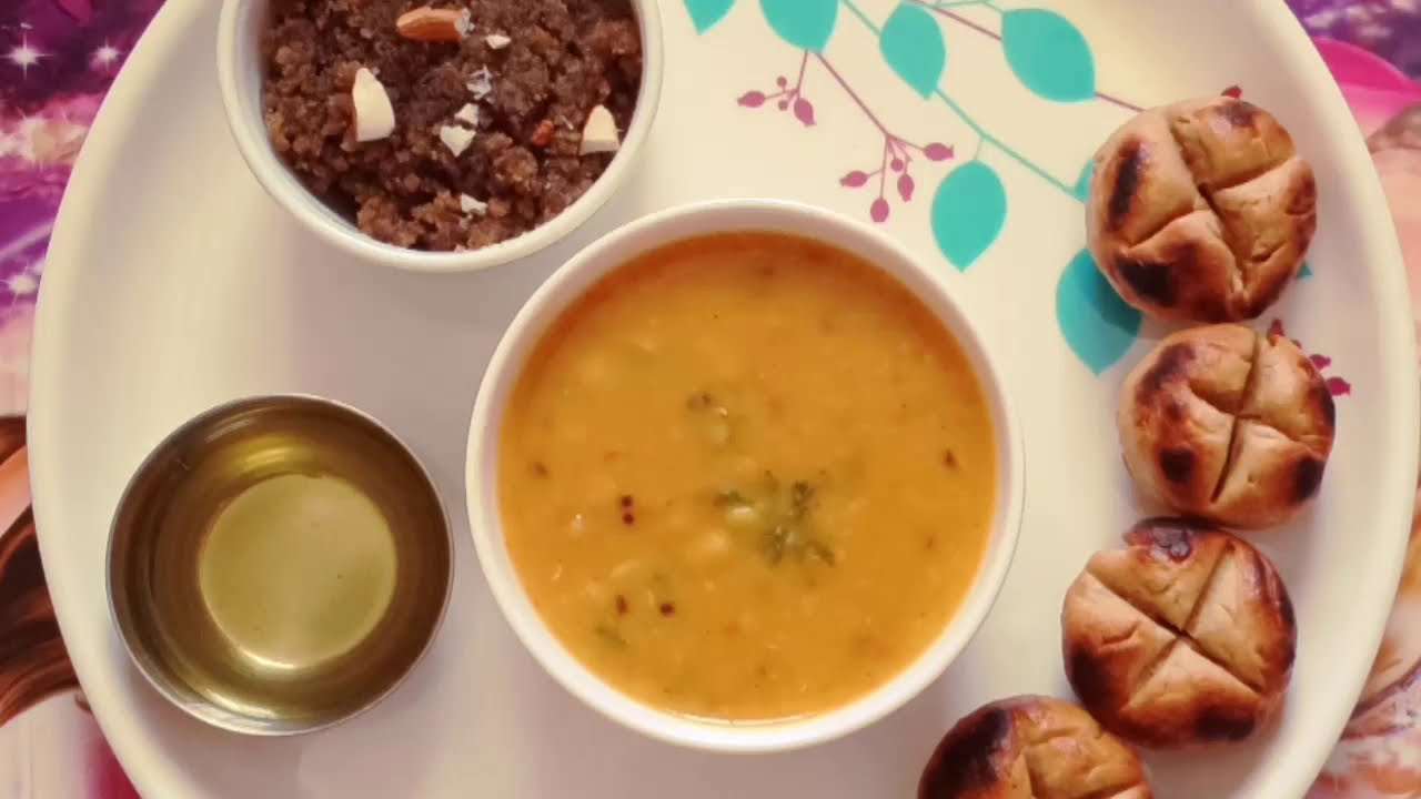 Dal Bati Churma in Appe Pan | Bati in Appe Pan