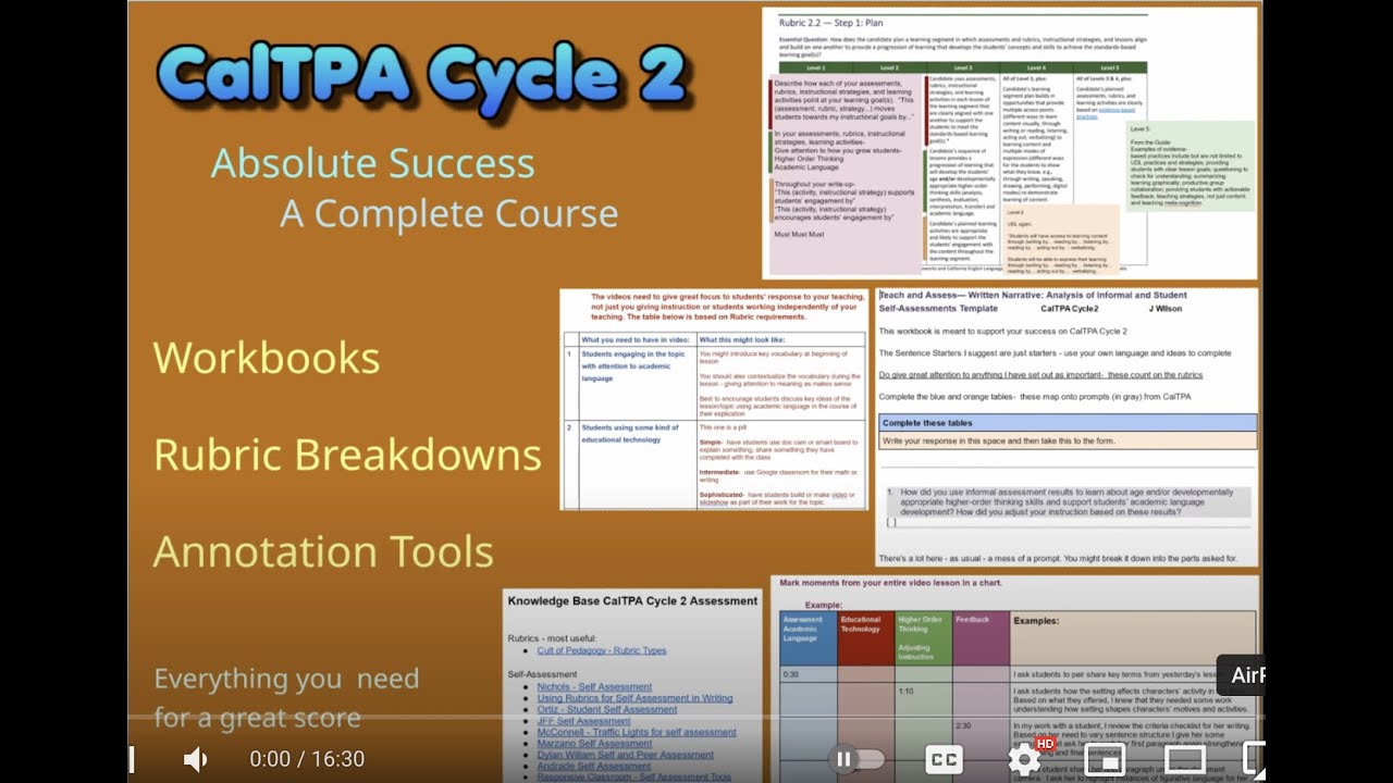 CalTPA Cycle 2. A complete course-  All the materials you need for success - from Johnnie