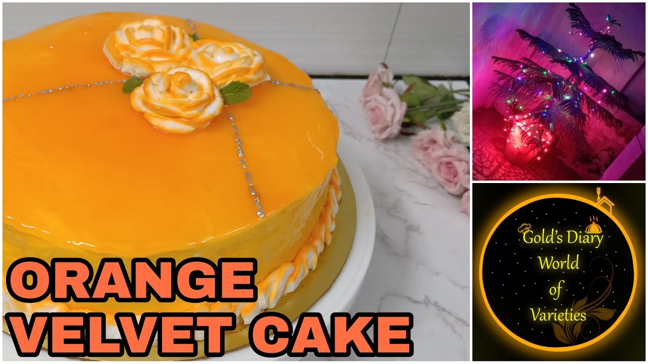 Orange Velvet Cake | Orange Cake | Orange Ganache Cake | Christmas Cake  | Orange Glaze Cake | X'mas