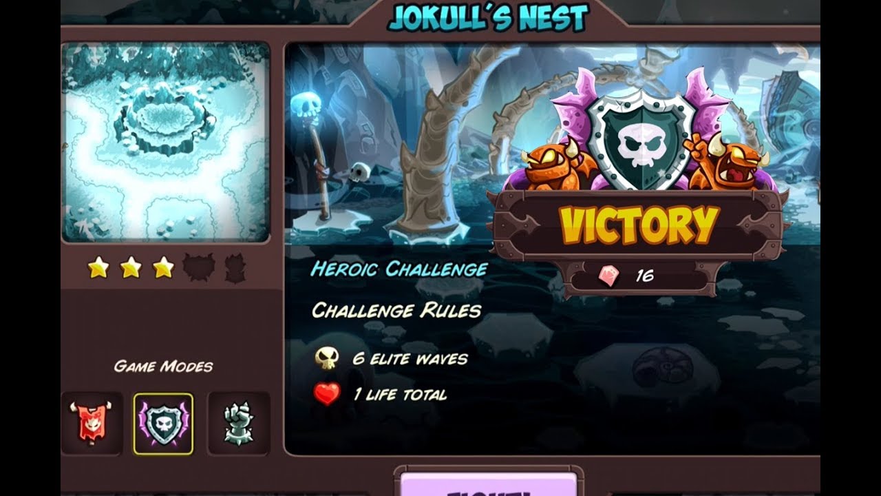 Kingdom Rush Vengeance - Heroic Challenge - Dragon's Boneyard IMPOSSIBLE