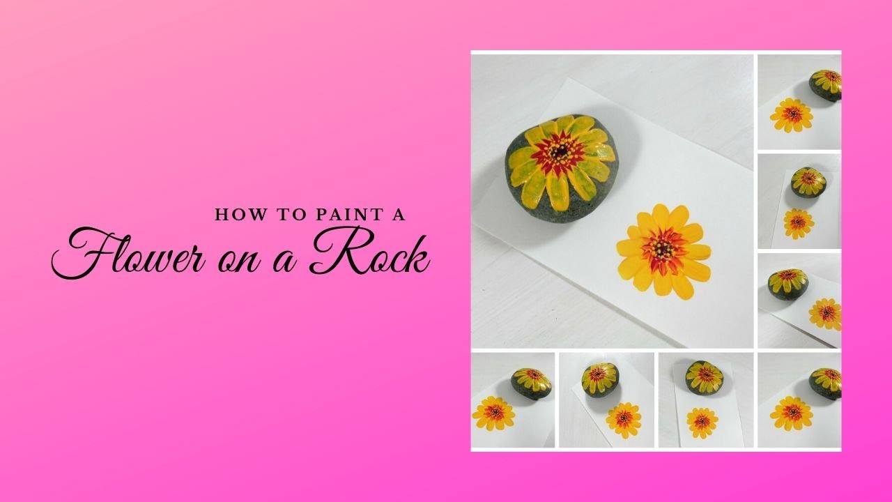 HOW TO PAINT A FLOWER ON A ROCK | Rock Painting Tutorial | Learn to Paint | Aressa1 | 2020