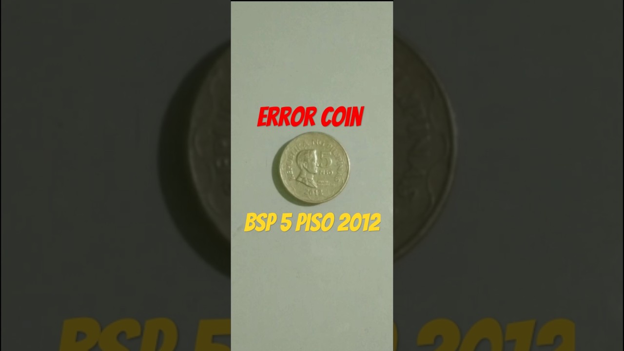 Error Coin BSP 5 Piso 2012 Crack Lamination 