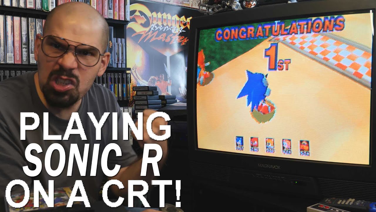 Sonic R for Sega Saturn on a CRT (Memory Lane)