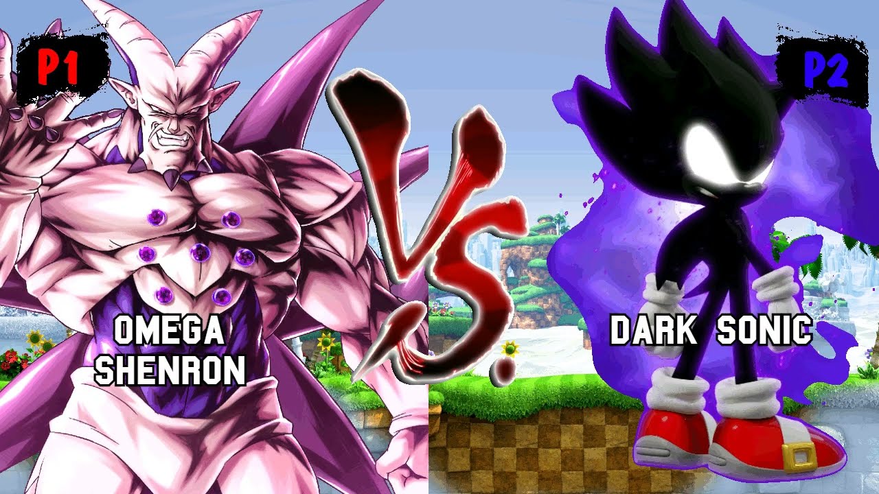Dragonball X Sonic Mugen fights!! Omega Shenron vs Dark Sonic!! #mugen #mugengameplay #dragonball #m