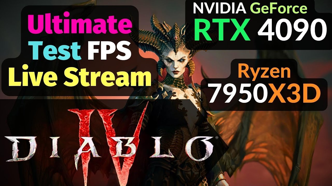 Diablo 4 RTX 4090 24GB / Stream in 4K / Native - DLSS 3 - Frame Generation / Ryzen 9 7950X3D