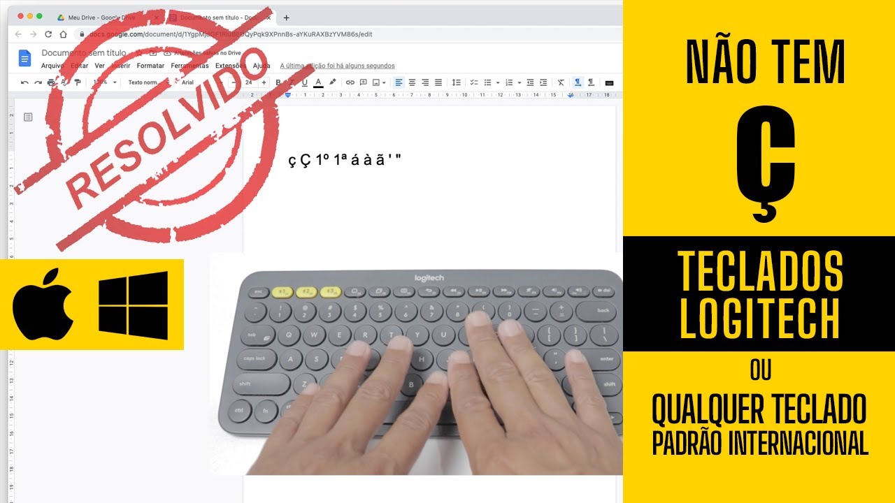 COMO COLOCAR ACENTO NO TECLADO | ACENTUAÇÃO CEDILHA Ç | LOGITECH K380 | WINDOWS OU MAC
