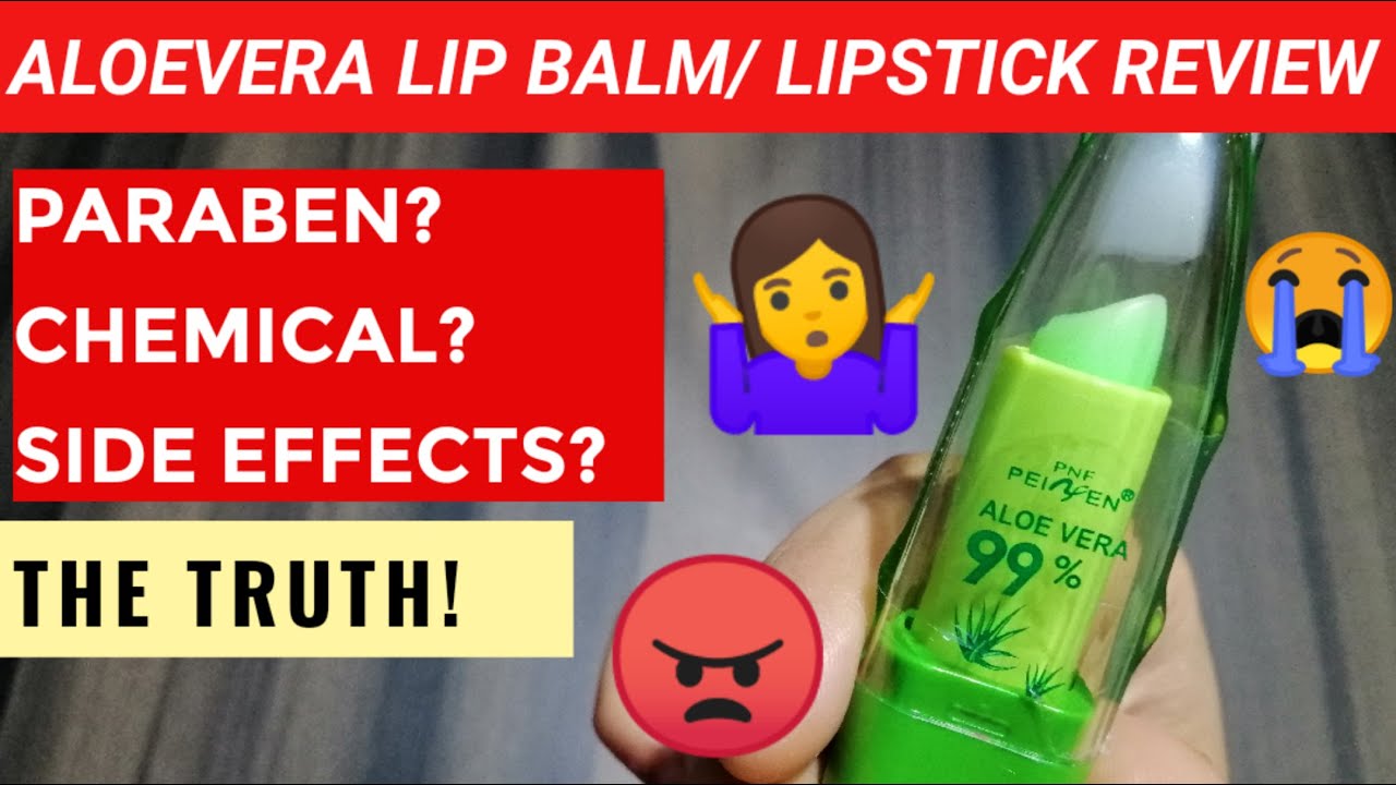 Aloe vera lip balm/aloe vera lipstick/color changing lipstick review. Worst lip balm I ever used.