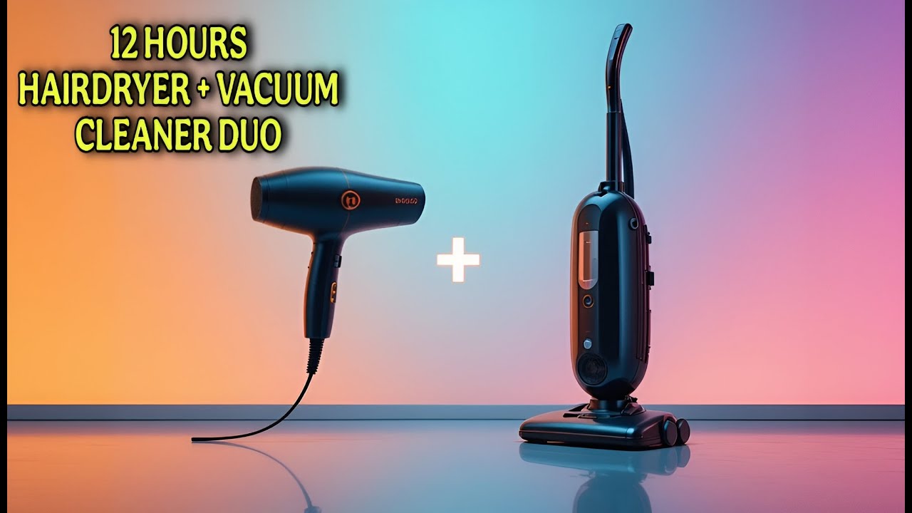 Calm Your Mind & Beat Insomnia 😴 Hair Dryer + Vacuum Cleaner White Noise, No Ads
