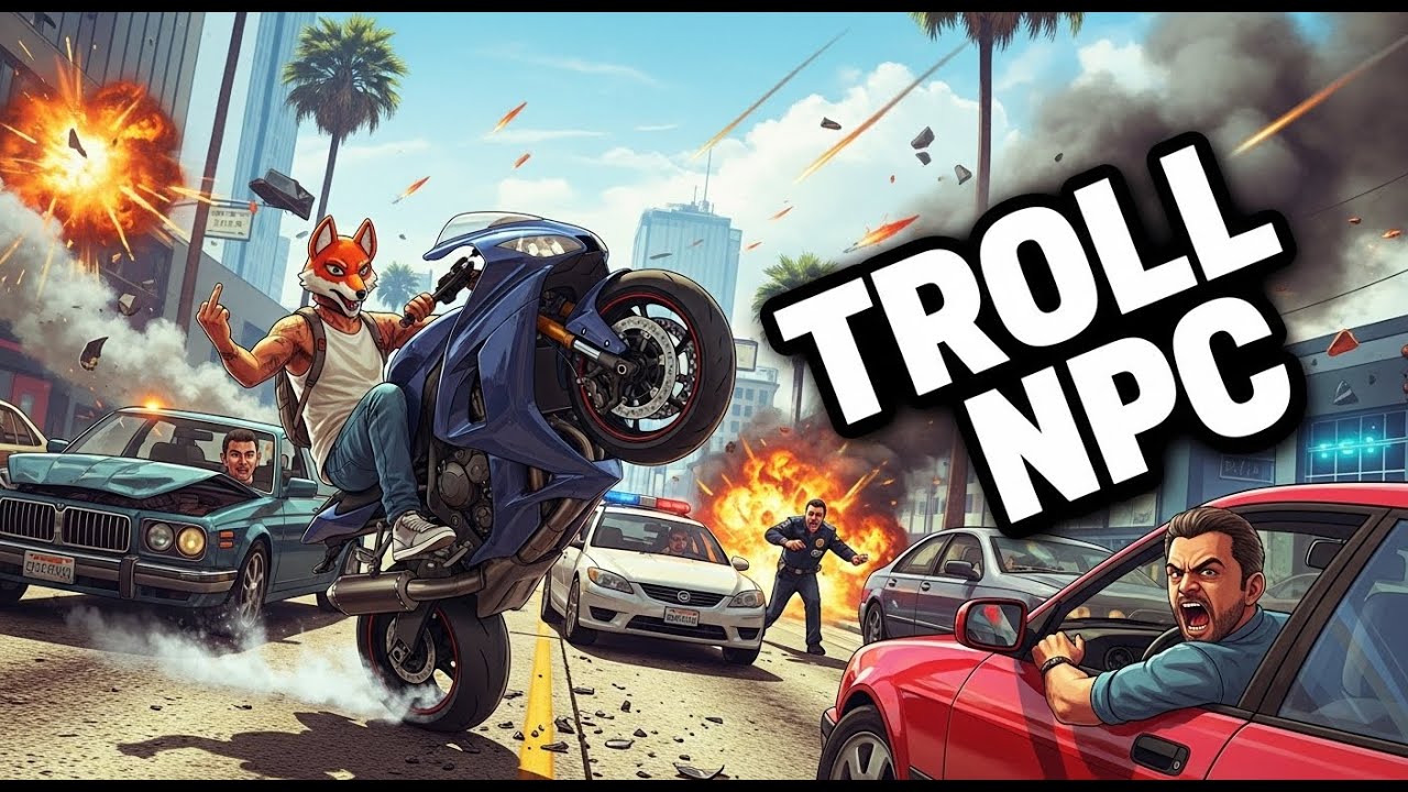TROLLING ANGRY NPCs IN GTA 5 | BIKE KICK | FUNNY MOMENTS