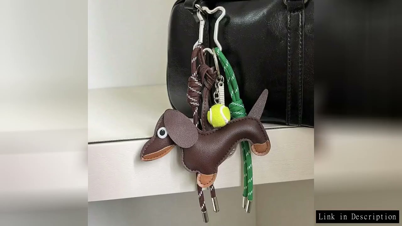 Dachshund Dog Golf Trinket Key Ring Accessories Jewelry Keychain Unique Styles PU Fashion Accessory