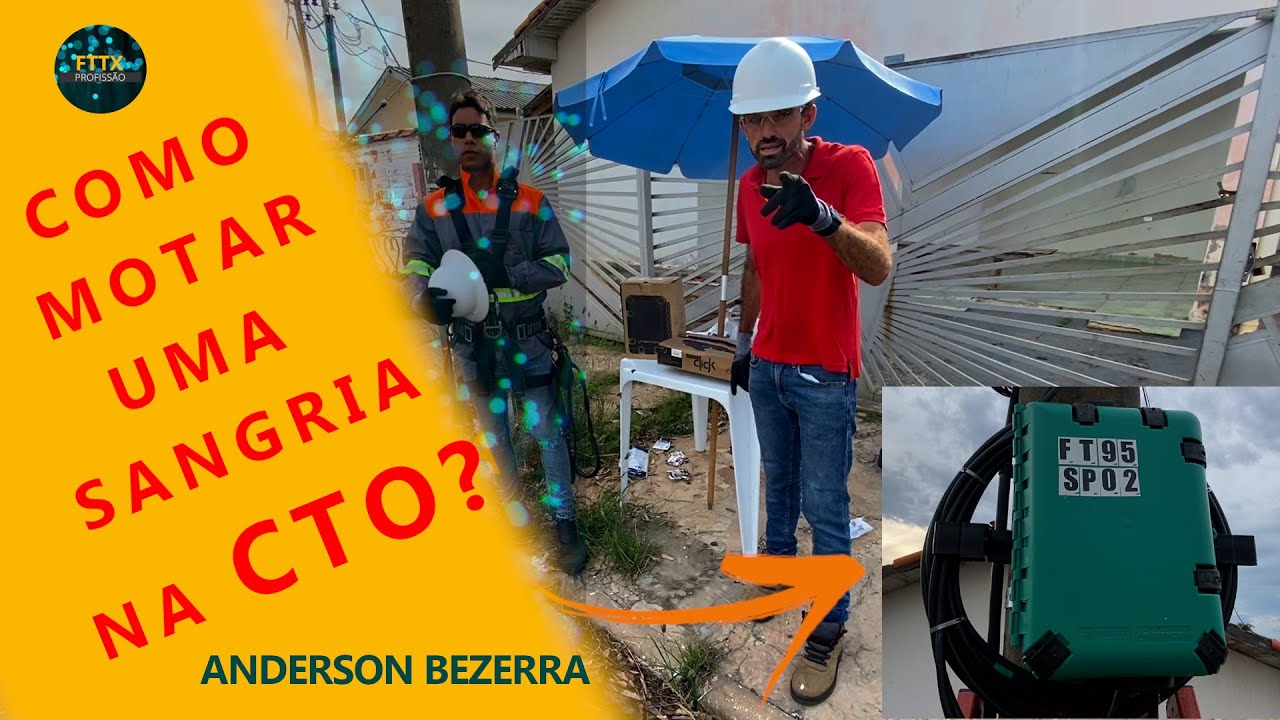 COMO MONTAR UMA SANGRIA NA CTO - (CABO DE 36) | ANDERSON BEZERRA #FTTH #FTTX# #FIBRA #PROVEDORES