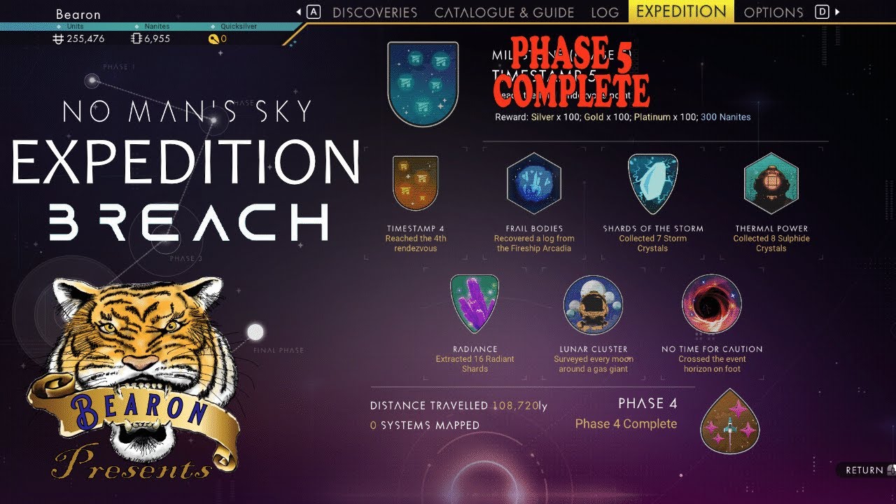 NMS Breach Update Expedition 20 Phase 5 milestones 1 7complete