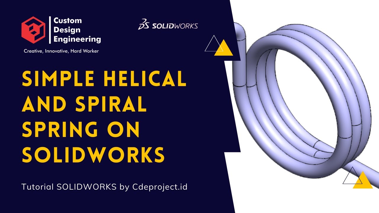 Helical and Spiral Spring - SolidWorks Tutorial for Beginner