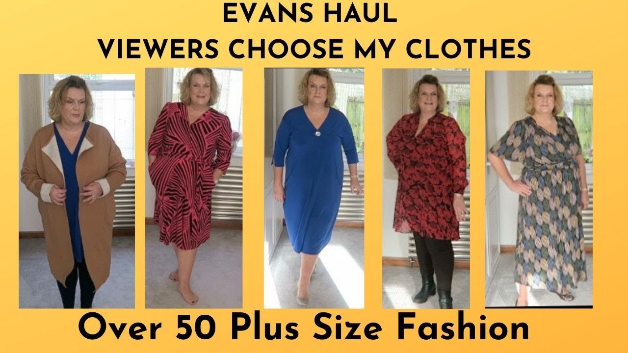 Over 50 Fashion: Evans Plus Size Haul & Try On - Viewers Choose My Clothes