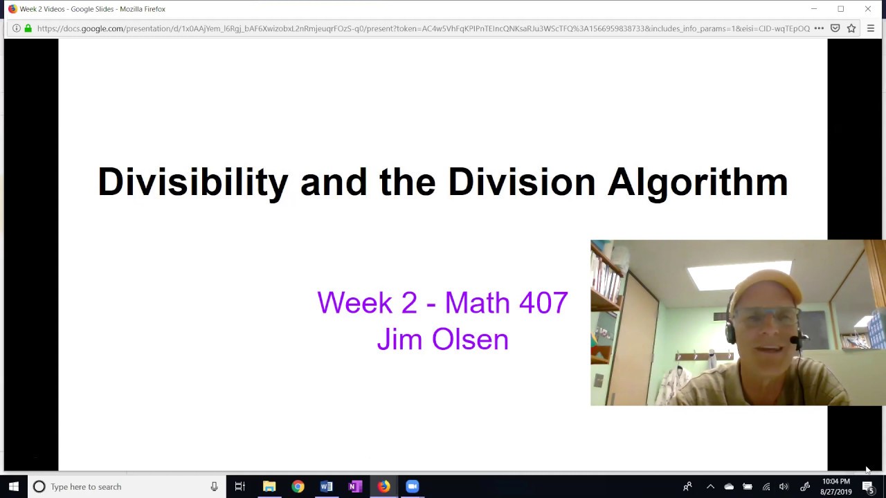 Divisibility and the Division Algorithm