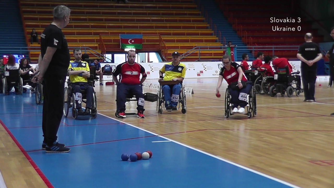 Slovakia - Ukraine, Pair BC4, Pool A, BISFed 2019 Zagreb Boccia Regional Open