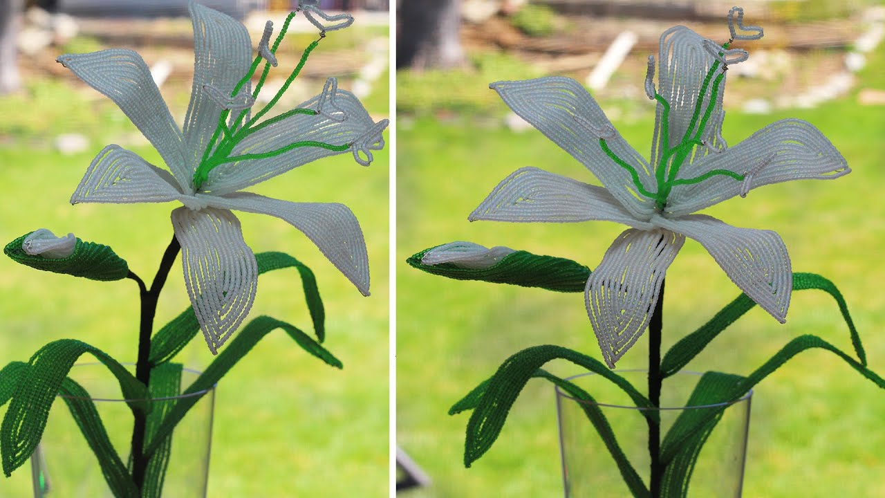 French beaded flowers: beaded lily - level: Intermediate