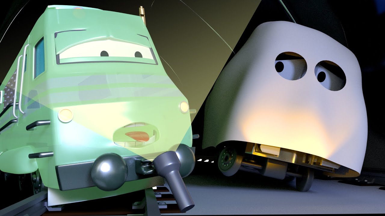 DIA DE LAS BRUJAS ! El Tren Fantasma 👻  Troy el Tren en Auto City - HALLOWEEN para ni&ntilde;os