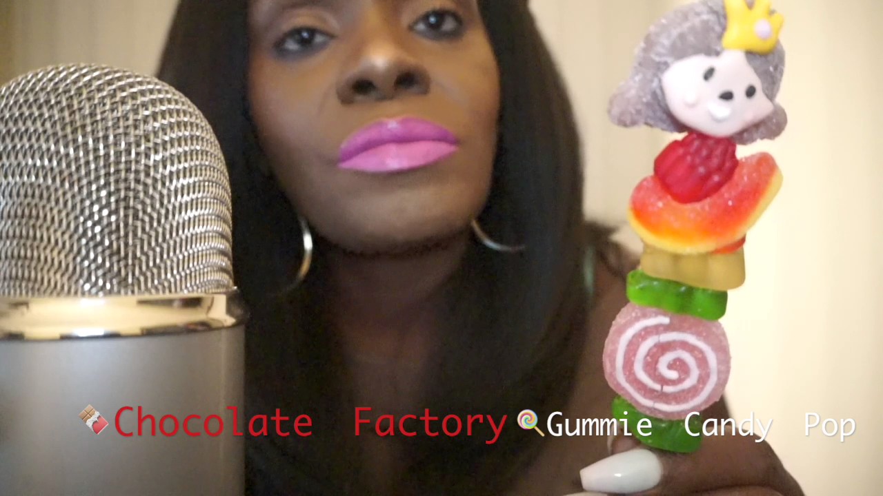 Eating Gummy Candy ASMR CHEWY | Chocolate Factory