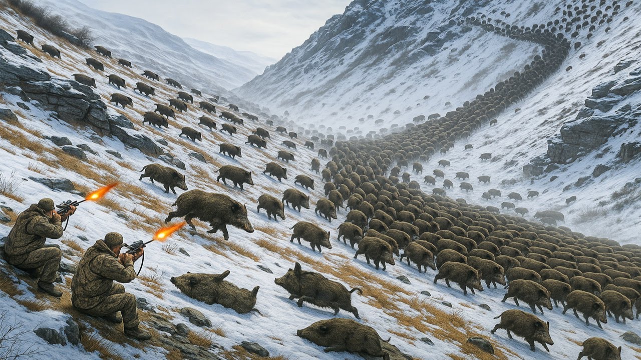 Millionen Wildschweine im Schnee! Die gr&ouml;&szlig;te Jagd aller Zeiten