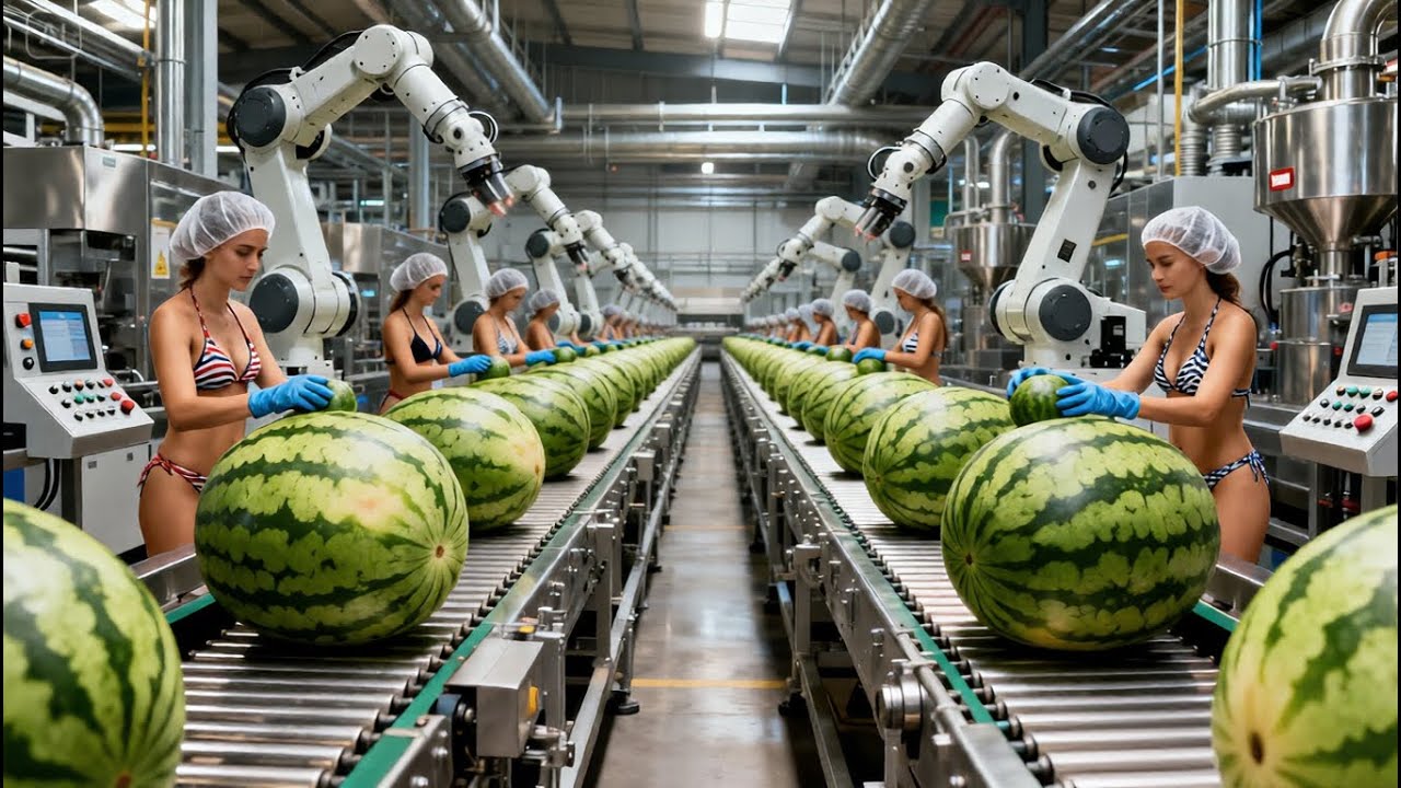Inside a Watermelon Factory – The Most Advanced Fruit Factory on Earth