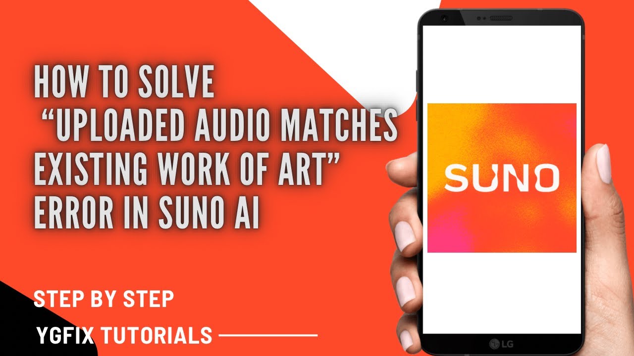 КАК ИСПРАВИТЬ ОШИБКУ &laquo;UPLOADED AUDIO MATCHES EXISTING WORK OF ART&raquo; В SUNO AI | YGFIX