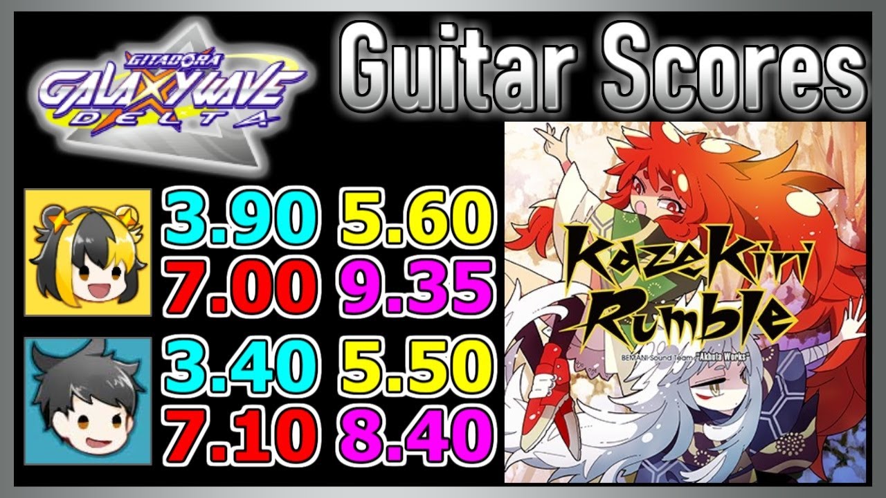 [GITADORA GuitarFreaks] Kazekiri Rumble - Guitar & Bass Scores