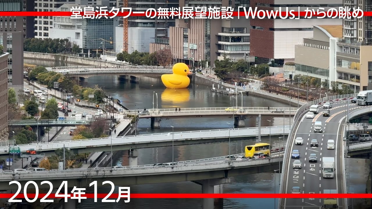 絶景♪ 堂島浜タワーの無料展望施設、WowUs（ワオアス）からの眺め [2024年12月]