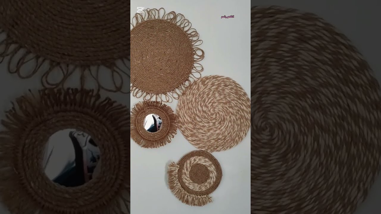 طريقه عمل كوسترات خيش بطريقه سهله ومش مكلفه / ديكور بوهيمي