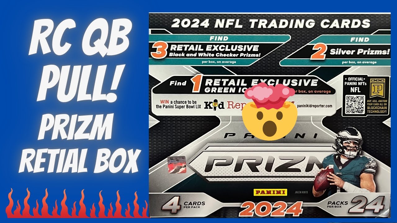 2024 Prizm Football Retail Box! 🤯 Rookie QB SP Pull! 💥 Green Ice and B & W Checkerboard!